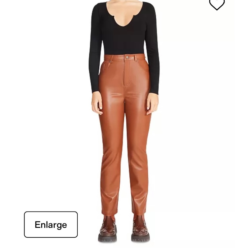 Steve Madden Faux Leather Brown Pants (Brand new)